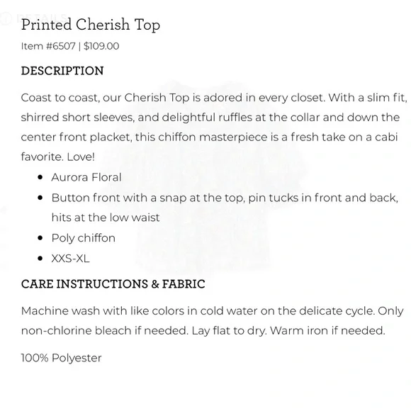 Cabi Cherish Printed Blouse - Blue and Cream - Picture 3 of 10